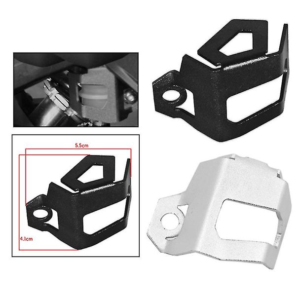 Protector de depósito de líquido de bomba de freno trasero de motocicleta, cubierta de copa de aceite de repuesto para Bmw F800gs F700gs (negro)