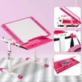 thumbnail image 3 of Ensemble Bureau et Chaise pour Enfants Hauteur Réglable Table Ergonomique pour Enfants avec Tiroir de Rangement Bureau d'Étude pour Enfants Devoirs pour Enfants de 3 à 10 Ans (Rose), 3 of 7