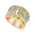 thumbnail image 2 of Anillo de joyería vintage para mujer con patrón del árbol de la vida y diamantes de imitación. 8, 2 of 9
