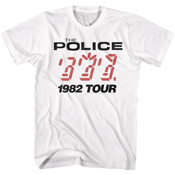 The Police 1982 Tour White Adult T-Shirt