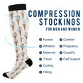 thumbnail image 2 of FORMRS Womens Knee High Socks Casual Long Thick Travel Daily Wear, 1 Pair, Cartoon Ice Cream Pattern, 2 of 6