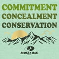 thumbnail image 2 of Girl's Mossy Oak Commitment Concealment Conservation Graphic Tee Mint Small, 2 of 4