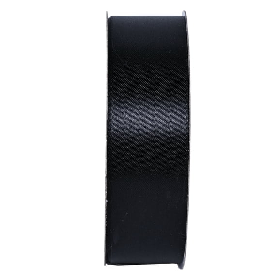 Gwen Studios 7/8" Black Ace Satin Ribbon, 3 yards