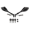 thumbnail image 1 of Motorcycle Side Mirror With Turn Signals, Universal Pair Motorbike Rearview Mirror Yellow LED  For Modification Glossy Black, 1 of 8