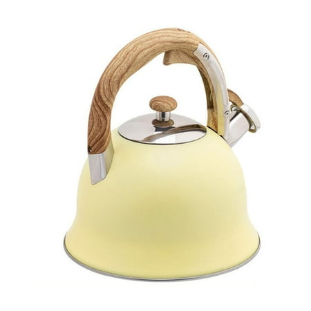 

IMSHIE Whistling Kettle Whistling Tea Kettle Wood Pattern Anti-slip Handle Whistle Water Kettle Stainless Steel Tea Pots for Boiling Water Coffee high quality
