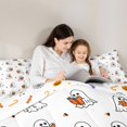 thumbnail image 4 of Feelyou Cute Reading Ghost Full Size Bedding Sets, Kawaii Skull Print Full Size Bed in a Bag, Halloween Reversible, 7 Pieces, 4 of 7