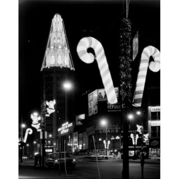 Posterazzi SAL255421473 USA New York State Buffalo Christmas Decorations Poster Print - 18 x 24 in.