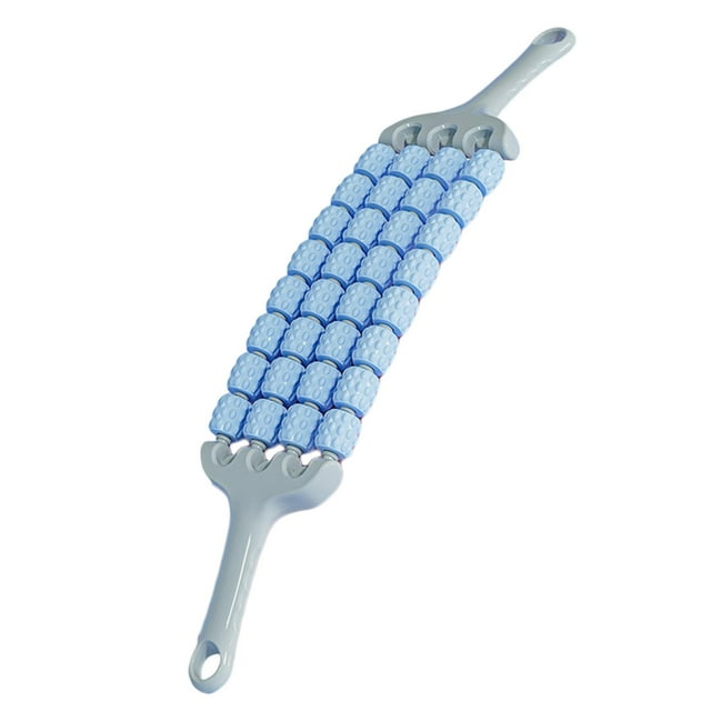 Rodillo de masaje manual para pantorrillas, muslos, interior, cuerpo, piernas, yoga Azul