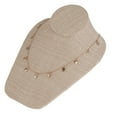 thumbnail image 2 of SSWBasics-Linen Necklace Busts - Case of 10-Necklace Display Stand - Polystyrene  Linen Finish  Single Necklace Display for Jewelry Retail  Ideal for Trade Shows/Craft Shows  Jewelry Display, 2 of 7