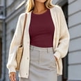 thumbnail image 4 of Diufon Long Sleeve Crop Tops for Women Crewneck Going Out Slim Fitted Basic Shirts Fall Fashion Base-Layer Shirts, 4 of 7