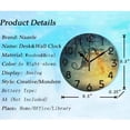 thumbnail image 3 of GZHJMY Magic Flying Angry Fantasy Dragon Spray Fire Print Round Wall Clock Decorative, 9.5 Inch Battery Operated Quartz Analog Quiet Desk Clock for Home,Office,School, 3 of 6