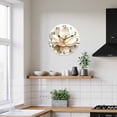 thumbnail image 4 of Silent Wall Clocks Battery Operated, White Vintage Magnolia Flowers Round Decorative Wall Clock for Living Room Bedroom Kitchen Bathroom Classroom Decor, 14 Inch Rustic Floral Botanical, 4 of 8