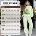 thumbnail image 6 of SCRAWLGOD St. Patrick's Day Owl Clover Print Light Green Sweatsuits for Women 2 Piece Outfit Matching Lounge Sets Fall Outfits Fashion Clothing Turtleneck Pullover Track Suits for Casual Wear, XL, 6 of 7