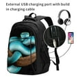 thumbnail image 2 of Balery Blue Viper Snake Mochila con carga USB para hombre y mujer - Mochila impermeable y antirrobo para laptop con puerto USB para viajes, trabajo, 2 of 7