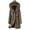 Olive Green, variant on Lovskoo 2024 Women's Winter Coats Fleece Parkas Plus Size Anoraks Hooded Thick Warm Comfy Stylish Stitching Detachable Long Sleeve Outerwear Casual Long Cardigan Jacket Olive Green