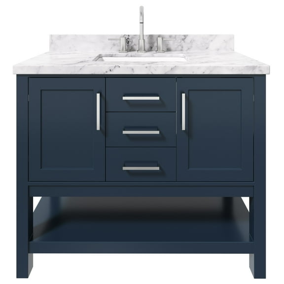 Ariel R043SCWRVOMNB Bayhill 42" Free Standing Single Basin Vanity Set - Blue
