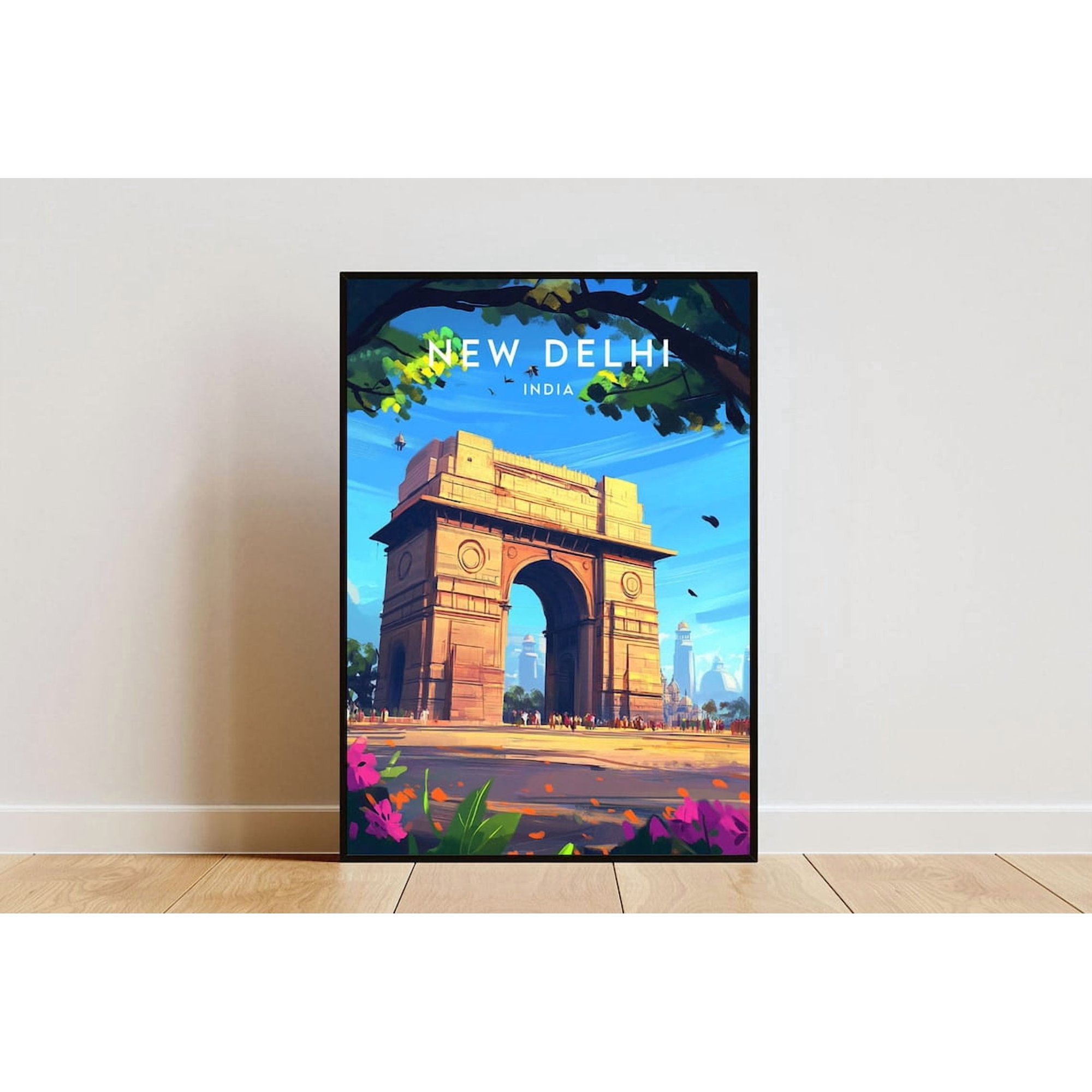 New Delhi Travel Print India New Delhi Poster India Poster Travel Wall Art India Print Delhi Delhi Poster India Gate Poster India