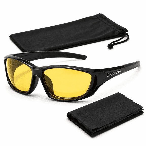 Sport Wrap Hd Night Day Driving Vision Sunglasses Yellow High-Definition Glasses