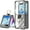 Clear Black, variant on Designed for Samsung Galaxy Z Flip 5 Case Clear with Ring[Compatible with MagSafe], Anti-Fall Shockproof Protective Phone Cover Case Plating for Galaxy Z Flip 5 Case 5 G 2023 (Purple)