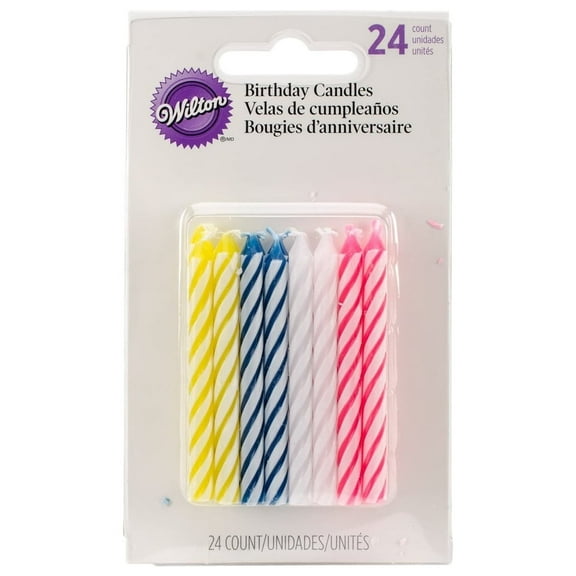 Wilton Celebration Candles, Assorted, 24 Ct