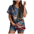 thumbnail image 6 of Rotm Independence Day Shirt 4th of July T Shirts for Women Patriotic American Flag Graphic Tshirts Short Sleeve Purple,S, 6 of 7