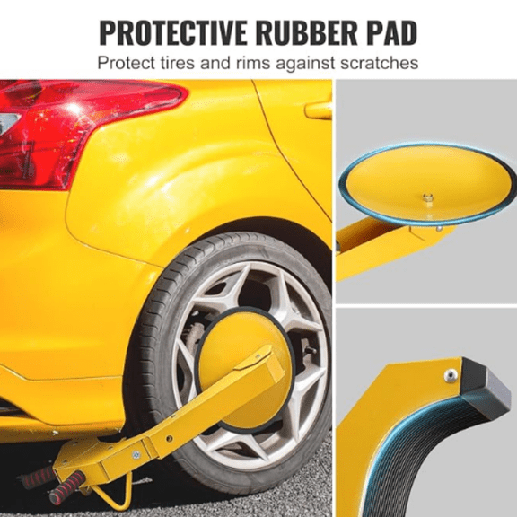 Wheel Lock Clamp, 1 Pack Trailer Wheel Lock, Heavy-Duty Anti Theft Tire Lock, Adjustable Tire Boot Lock, Trailer Wheel Locks for RV Trailers, Cars, Trucks, SUVs