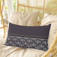 thumbnail image 4 of Boho Purple Flower Pillow Covers, Linen Long Throw Pillow Case, Abstract Bohemia Pesley Floral Holiday Pillow Protector Decorative Cushion Cover for Living Room/Bedroom 24" x 36", 4 of 8