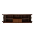 thumbnail image 4 of 67" Vintage Walnut TV Stand for TVs up to 75", Farmhouse Fluted Media Console with Sliding Slatted Doors, 4 of 9