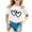 White, variant on Little Girls Graphic Tee Heart Print Short Sleeve T-Shirt Casual Crewneck Tshirt