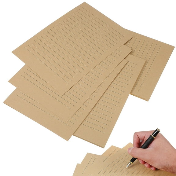 Mobestech Vintage Letter Paper Khaki Perfect for Writing Invitations and Greetings