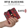 thumbnail image 4 of Small Wallet For Women Bifold Leather Pocket Coin Credit Card Holder With RFID Blocking Traditional Uzbek-style Patterns, 4 of 6