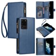thumbnail image 1 of Compatible with Samsung Galaxy S20 Ultra 5G Wallet Case Premium Zipper Large Space Flip PU Leather Cover, 1 of 5