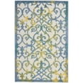 thumbnail image 3 of Nourison Aloha Indoor/Outdoor Ivory Blue 2'8" x 4' Area Rug, (3x4), 3 of 8
