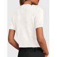 thumbnail image 2 of Suéter PRETTYGARDEN 2025 Mujer Crop Cardigan Blanco con Botones S, 2 of 6