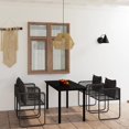 thumbnail image 1 of vidaXL 5 Piece Garden Dining Set Black, 1 of 4