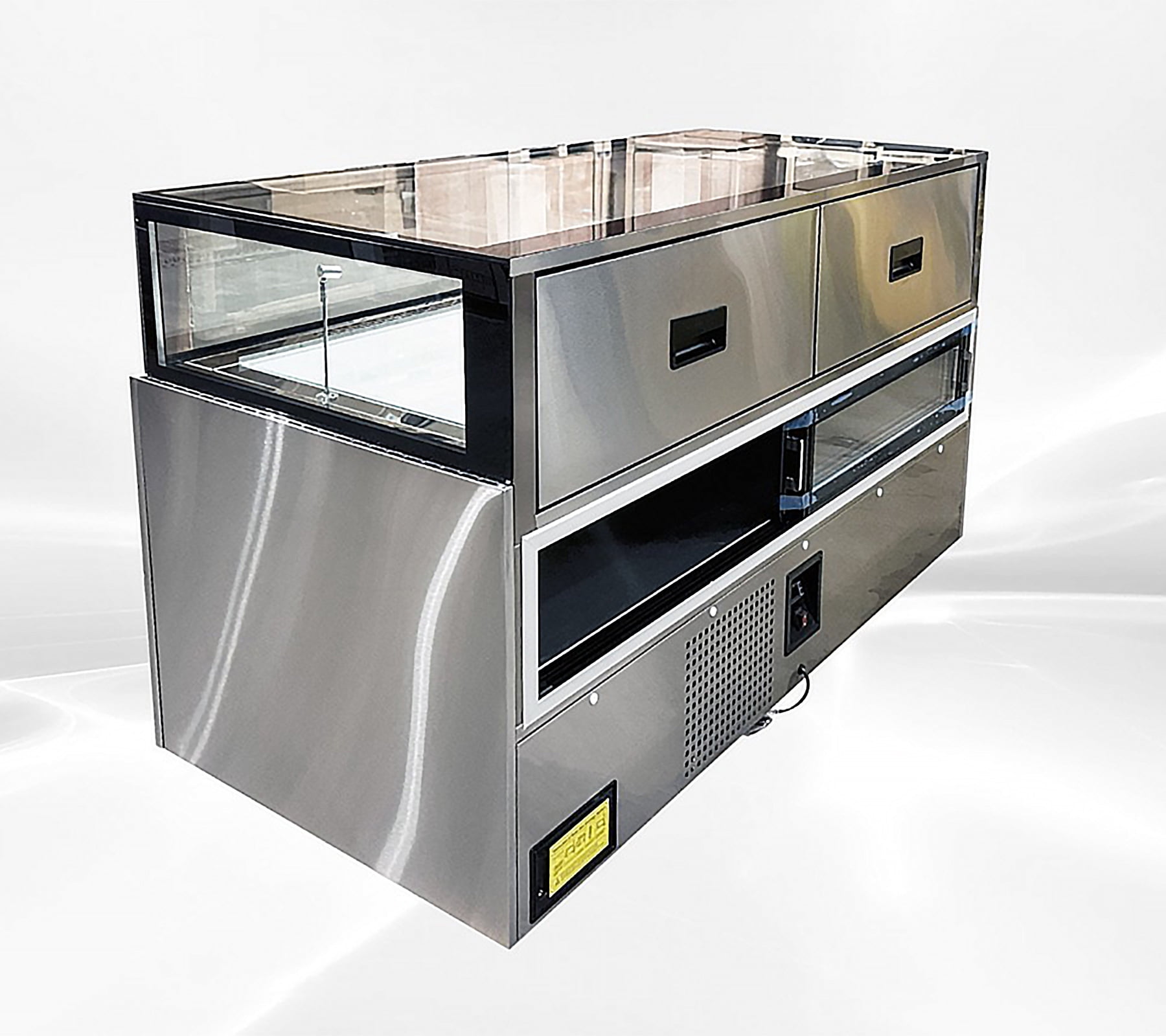 71" Commercial Refrigerated Bakery Display Case, Luxury Cake Showcase Refrigerator, LED Lighting, ETLCertified