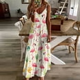 thumbnail image 3 of Flamingo Pattern Sleeveless Dress Woman Fashion Long Dresses Women's Summer Suit Dress Summer 2025 Women, 3 of 7