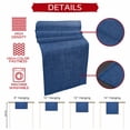 thumbnail image 5 of Navy Blue Table Runner 90 Inches Long, Vintage Country Monochrome Farmhouse Cotton Linen Table Runners Dresser Scarves, Decorative Fabric Tabletop Scarf Furniture Cover for Home Dinner Party 13"x90", 5 of 8