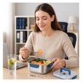 thumbnail image 2 of 4 PC 1800ML/61oz Extra-Large Stainless Steel Food Storage Containers with Lids & handle– Airtight & Leak -Microwave/Oven/Freezer Safe - BPA Free - Ideal for Meal Prep, Kimchi,Storing Leftover & Lunch, 2 of 6