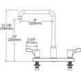 thumbnail image 3 of Elkay LKD2442C Elkay 8" Centerset Exposed Deck Mount Faucet with Arc Spout and 2-5/8" Lever Handles Chrome, 3 of 3