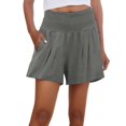 thumbnail image 1 of Aayomet Shorts de Week-End pour Femmes, Taille Confortable, Détails de Plage (Gris, m), 1 of 5