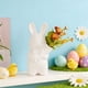 thumbnail image 4 of Jarrón de cerámica con forma de conejito de Pascua | Jarrón de conejo de mano para arreglos florales | Decoración primaveral para el hogar y centro de mesa en rosa o blanco, 4 of 6