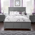 thumbnail image 2 of Madison Queen Wood Foundation Bed with Matching Footboard in Grey, 2 of 7