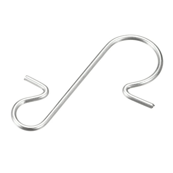 Uxcell Christmas Ornament Hooks S Shaped Hangers 0.6 x 1.2 Inch Silver Finish, 120 Counts