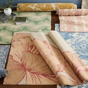 NICOLE MILLER NEW YORK Flora Grandeur Bloom Handcrafted Area Rug, Natural Wool Rug, Bold Floral Rug, Taupe, 8'x10'