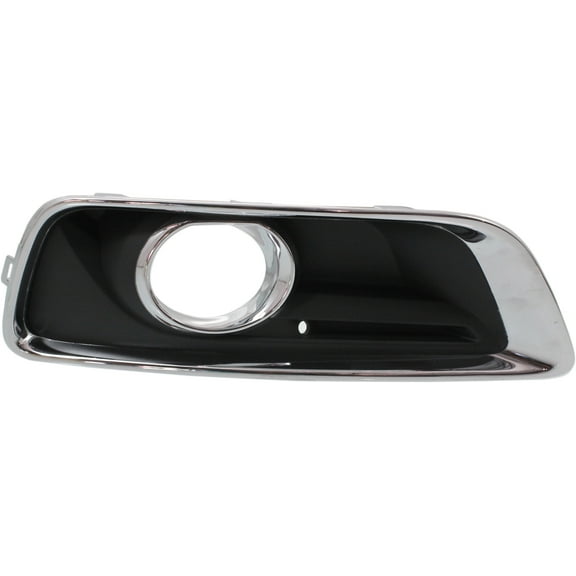 Fog Light Trim Compatible with 2013-2015 Chevrolet Malibu 2016 Limited Front, Right Passenger Black and Chrome