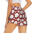 thumbnail image 3 of Sigee Cute Baseball for Women's Athletic Shorts High Waisted Running Shorts Pocket Sporty Short Gym Elastic Workout ShortsSmall, 3 of 9