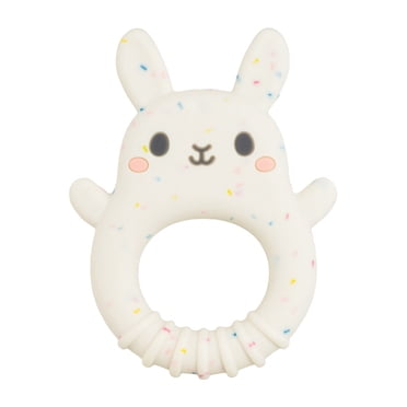 Tiger Tribe Baby Silicone Teether - Bunny Shape, BPA-Free, Soft Relief for Teething, Sensory Toy for Newborns and Infants 0-18 Months