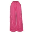 thumbnail image 3 of YYDGH Baggy Cargo Pants for Women Y2K Baggy Wide Leg Parachute Pants with Pockets TrendyTrousers, 3 of 5