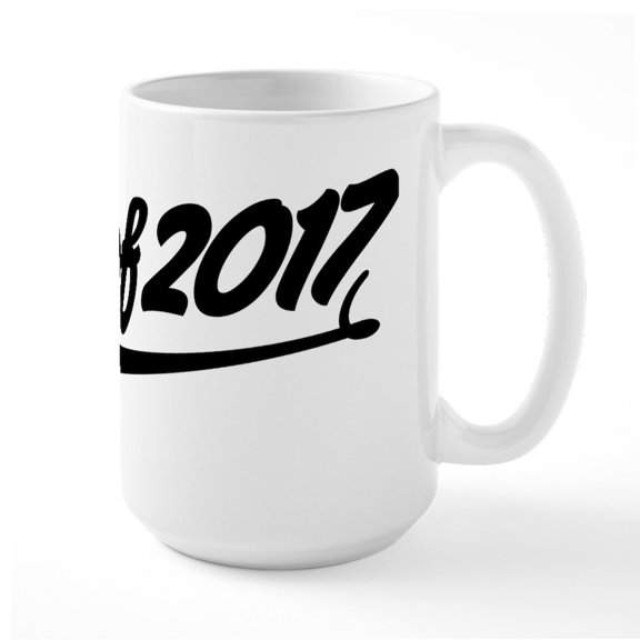 CafePress - Class Of 2017 Baseball Large Mug - 15 oz Ceramic Large White Nolvety Mug
